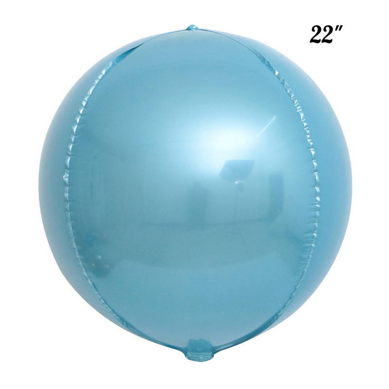 

Фольгированный шар сфера 3D голубой 22" Китай