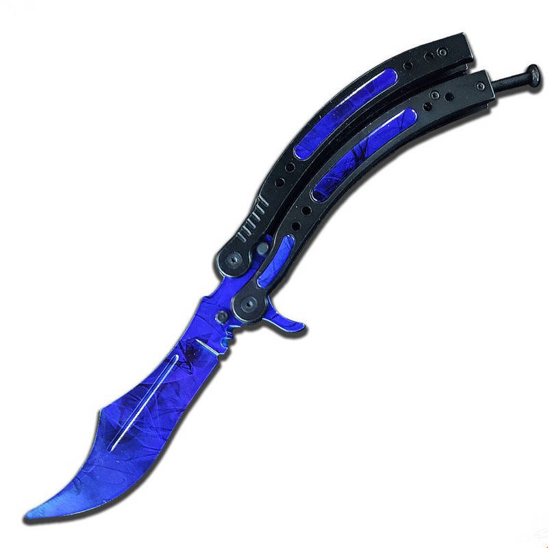 

Складной Нож Бабочка из CS:GO Sapphire Сапфир Тренировочный Коллекционный нож