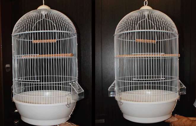 

Белая круглая клетка для средних попугаев №06A, Белый