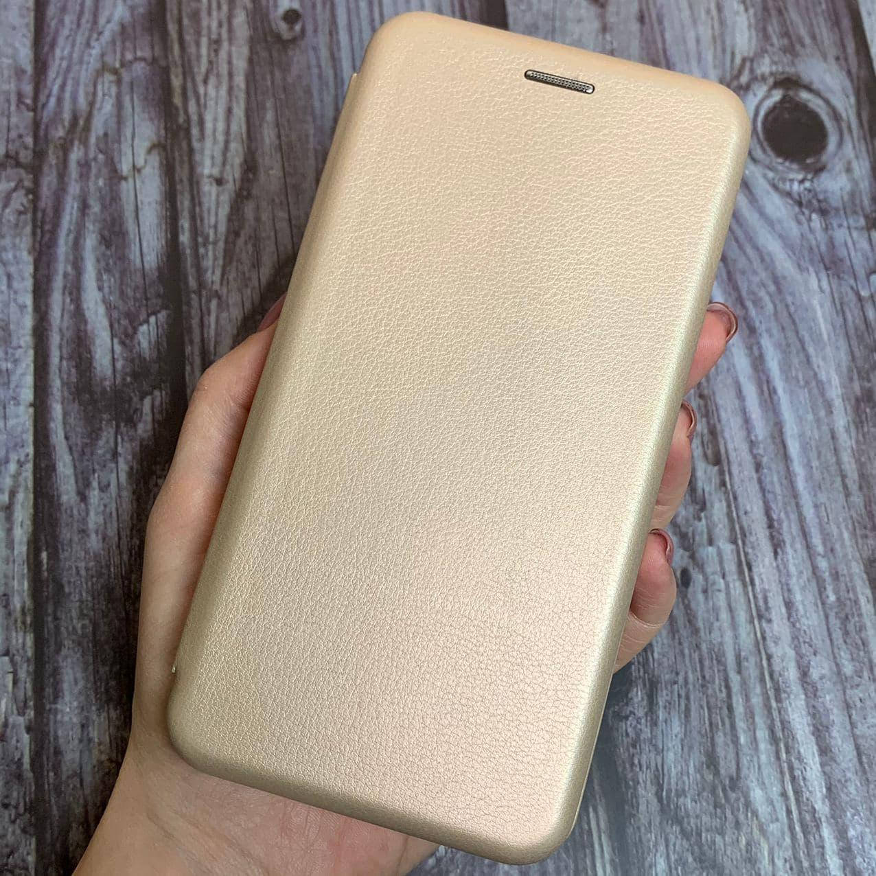 

Чехол книга для Xiaomi Redmi 5 с эко кожи с подставкой магнитом книжка на телефон сяоми редми 5 золотая STN
