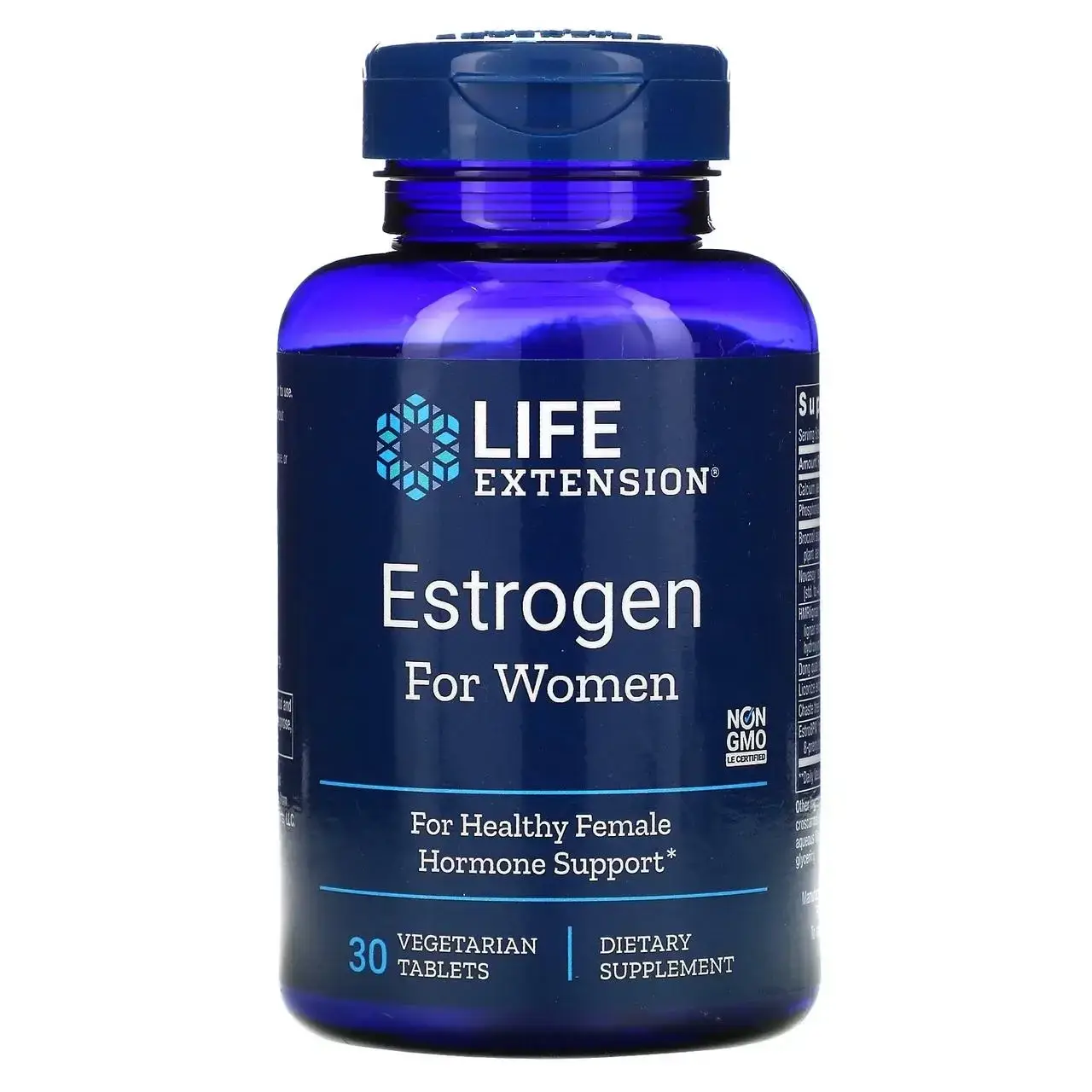 

Life Extension, Натуральный эстроген, 30 вегетарианских таблеток