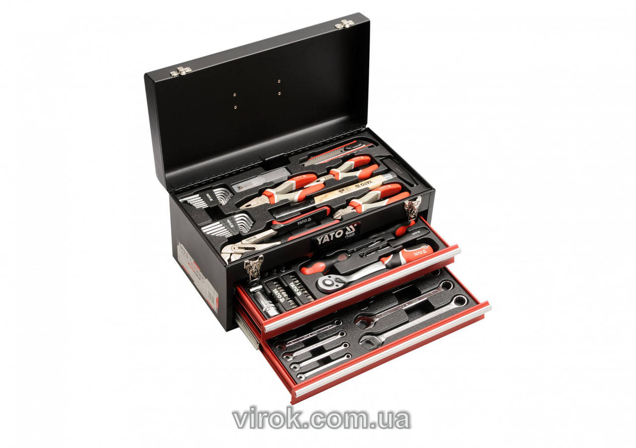 

Ящик с инструментами YATO 460 х 220 х 245 мм 80 предметов YT-38951