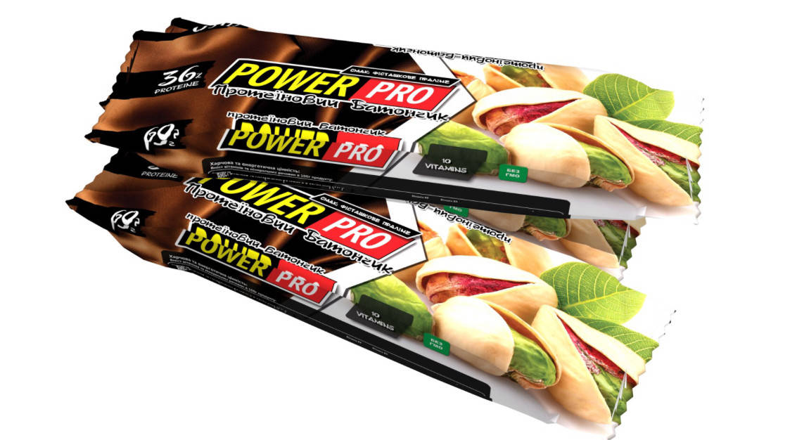 

Протеїновий батончик Power Pro 36% Фісташкове праліне, 60г