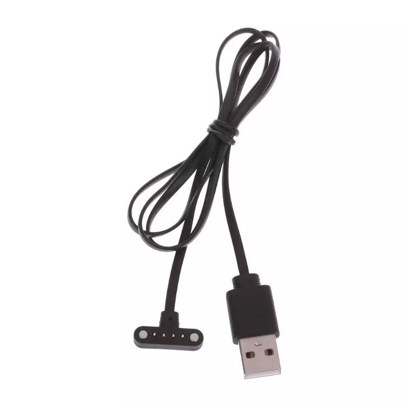 

Магнитный USB кабель для смарт-часов DM98 DM99 4 коннектора (9 мм) Черный