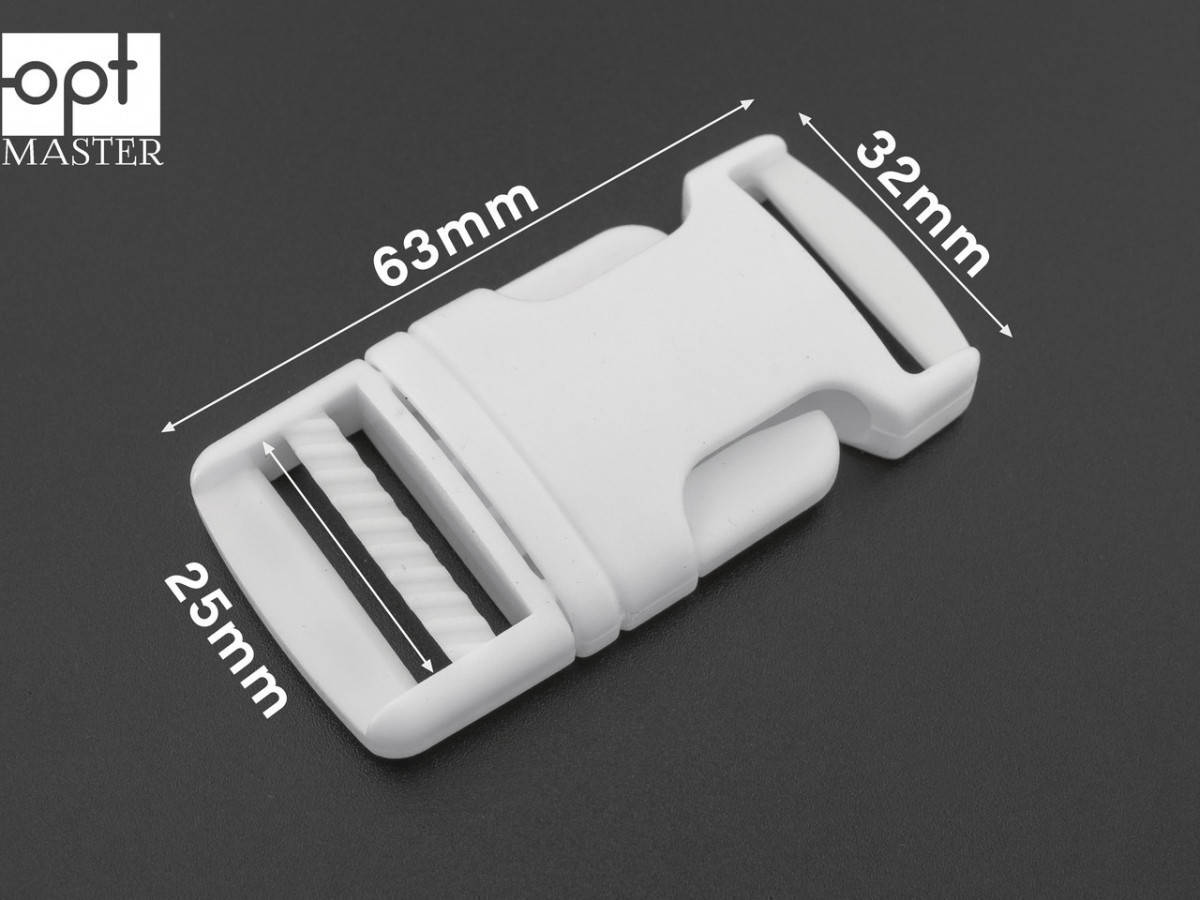 

Застёжка фастекс 25 мм пластик, ФК-(В)25013, цв. белый