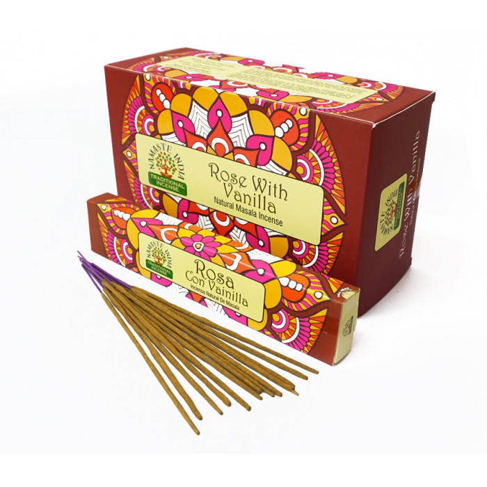 

Ароматические палочки благовония Роза и Ваниль (Rosa + VANILLA) 15 грамм