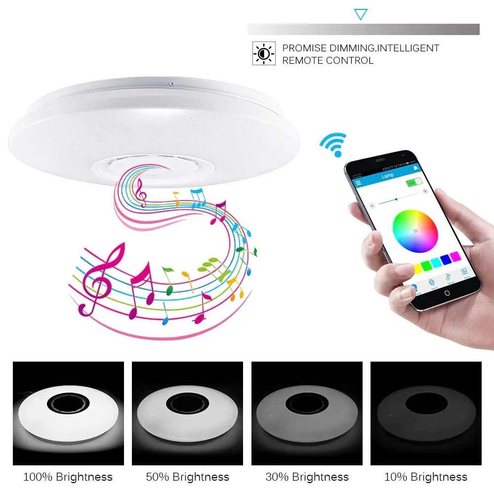 

Музыкальная RGB люстра с музыкой LY8338/36W*2 LED+BLUETOOTH (WT)