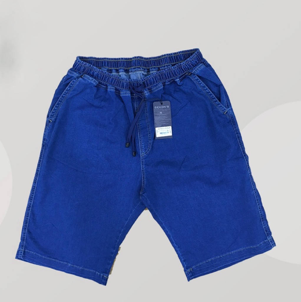 

Мужские джинсовые батальные шорты на резинке темно-синие большие размеры Grand La Vita Турция 60, Темно-синий