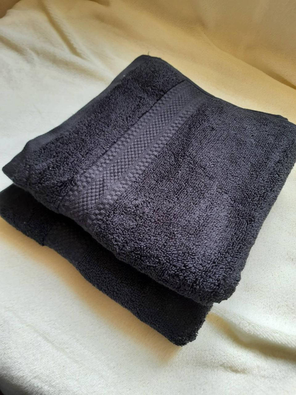 

Полотенце лицевое 50*100см черное, 500г, Черный