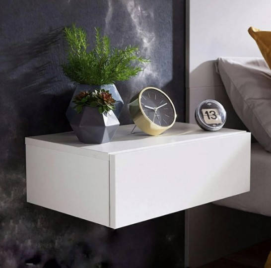 

Навесная прикроватная тумба Forte Ellen 462x146x304 Белый