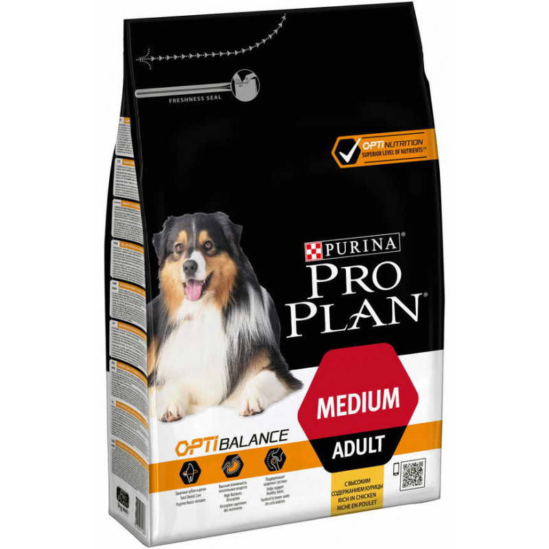

Purina Pro Plan (Пурина Про План) Cухой корм для взрослых собак средних пород с курицей (3 кг)