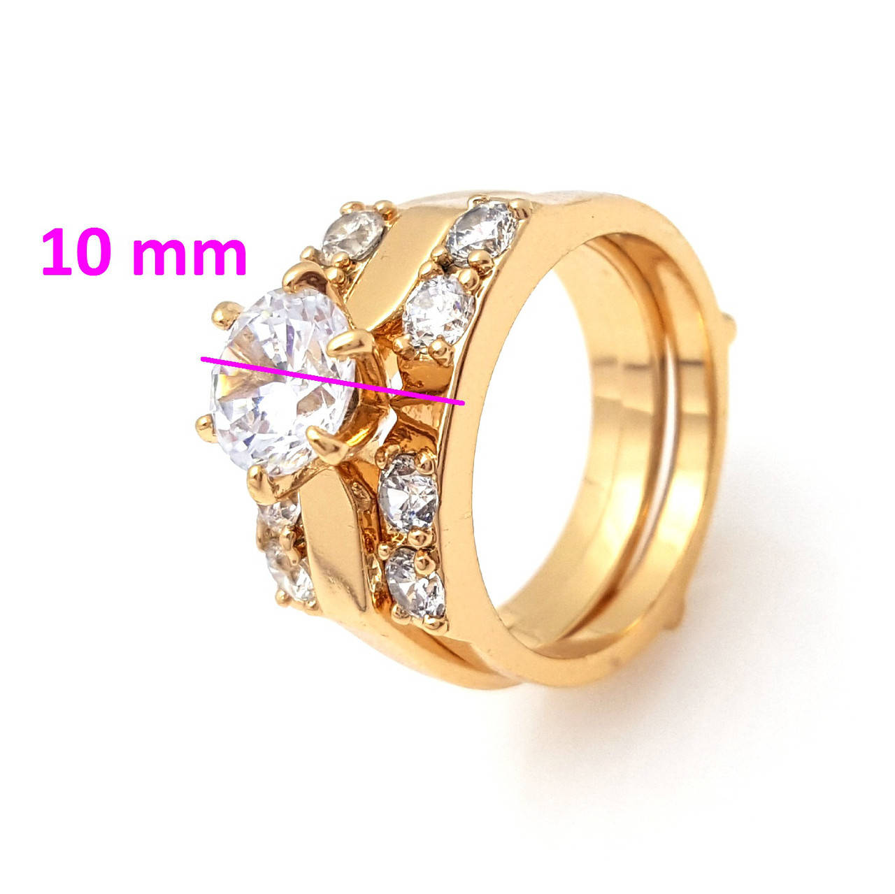 

Кольцо 2в1, Печать с цирконием, p. 17, р. 18, р. 18,5 р. 19 позолота Xuping, 18К