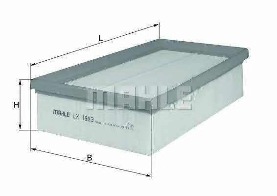 

Фільтр повітряний Mahle/Knecht LX 1983 Nissan Quashqai, X-Trail 2.0I/2.0DCI