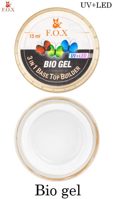 

Биогель F.O.X Bio Gel - база,топ. биогель 3 в 1, 30 мл