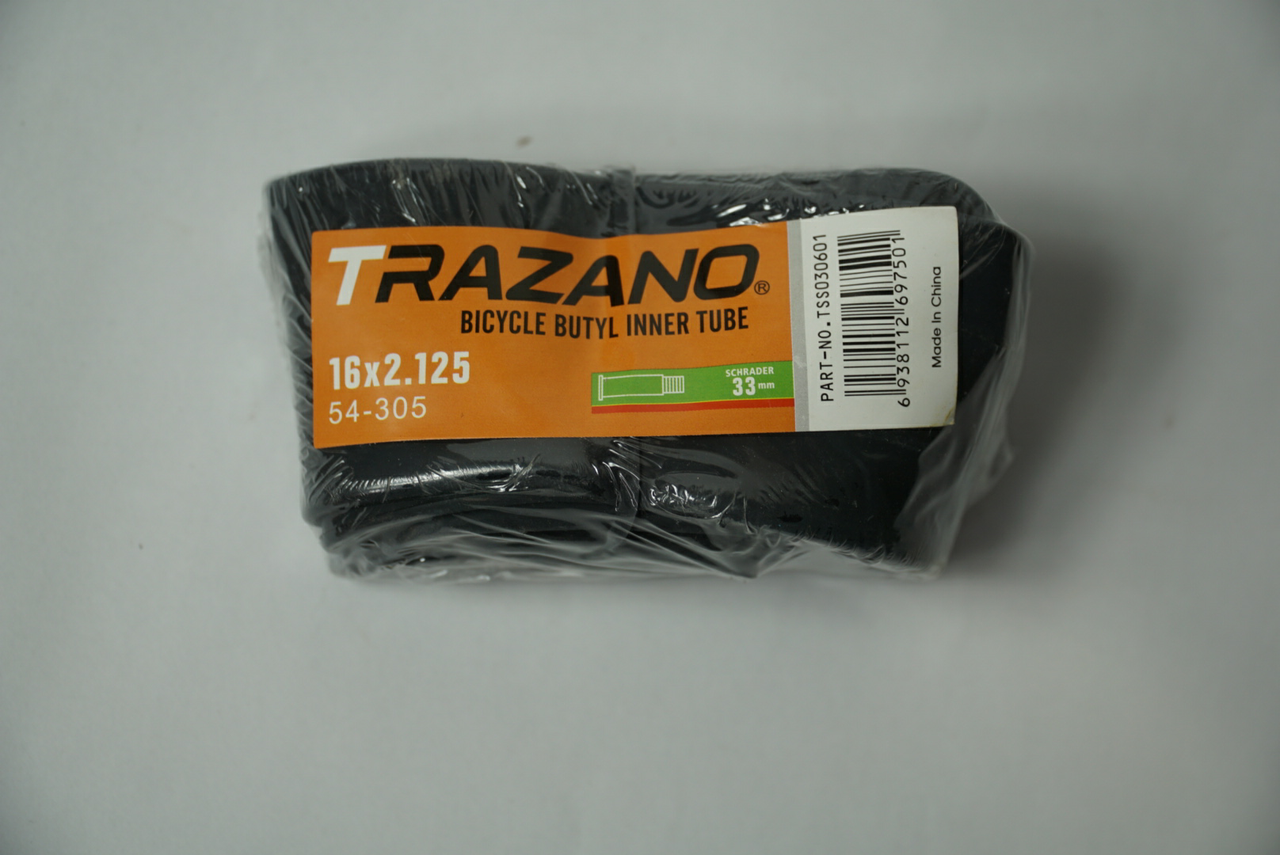 

Камера велосипедная 16х2.125 TRAZANO