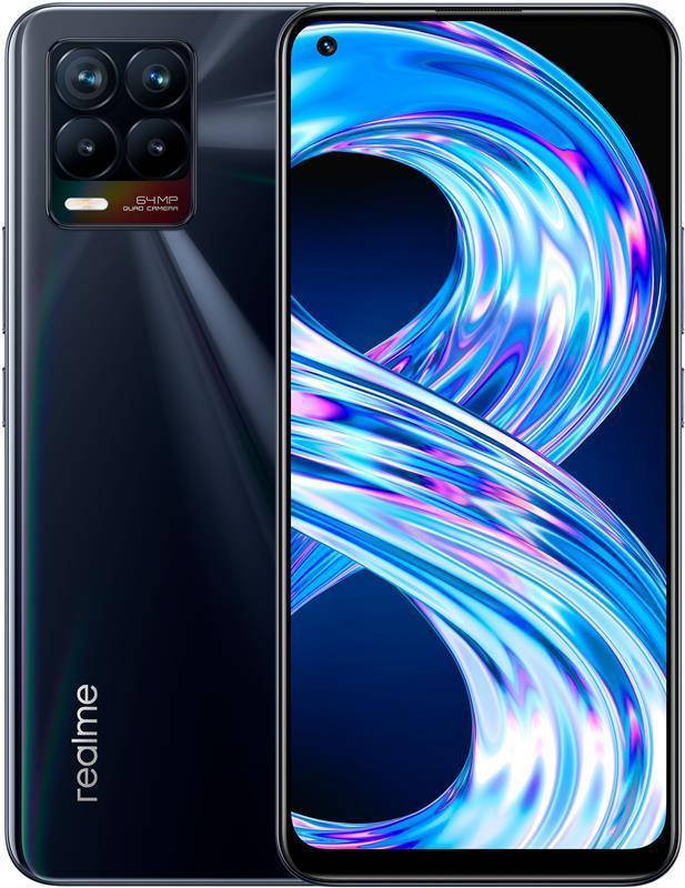 

Смартфон realme 8 6/128GB Punk Black NFC, Черный
