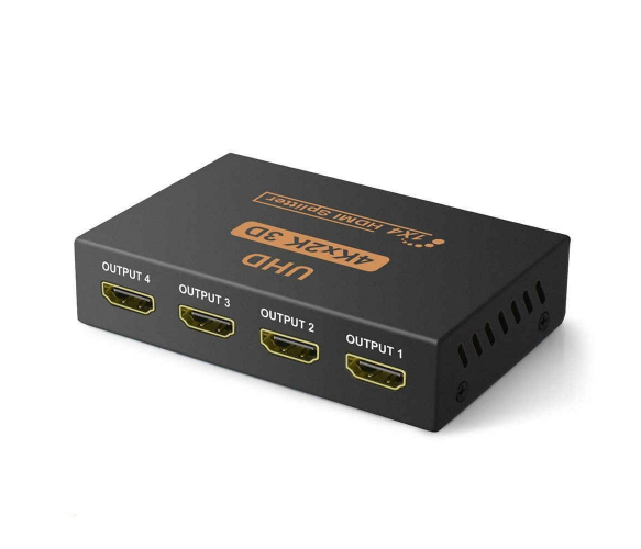 

Активный HDMI сплитер 1=>4 порта, 4K, 1080Р, 1,4 версия, DC5V/2A HDMI Splitter
