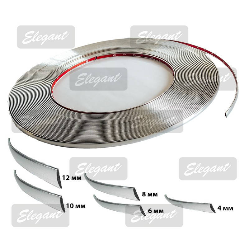 

Молдинг Elegant EL 100 189 хром 10х3мм