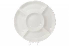 

Менажница фарфоровая на пять секций Рулетка 25см