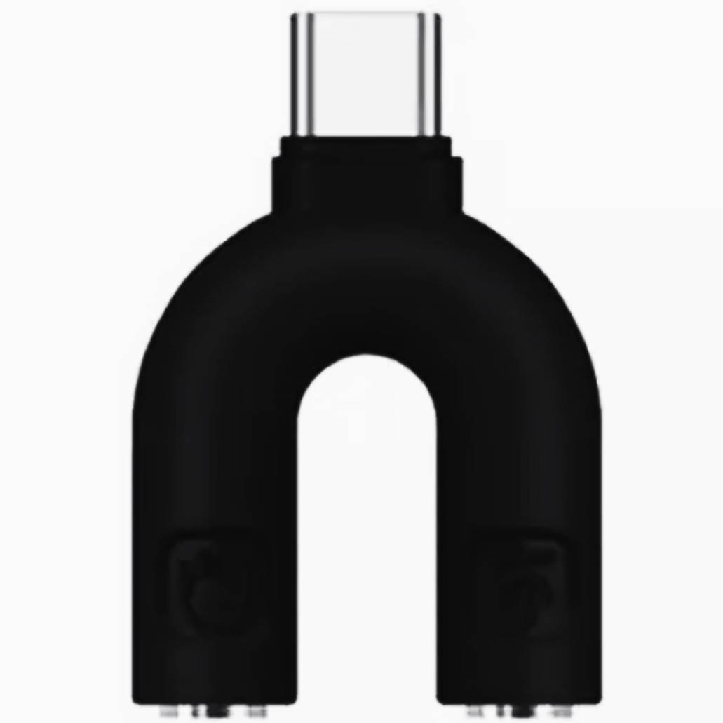 

Переходник адаптер USB Type-C (male) для подключения 3.5 мм микрофона и наушников (female), Black, Черный