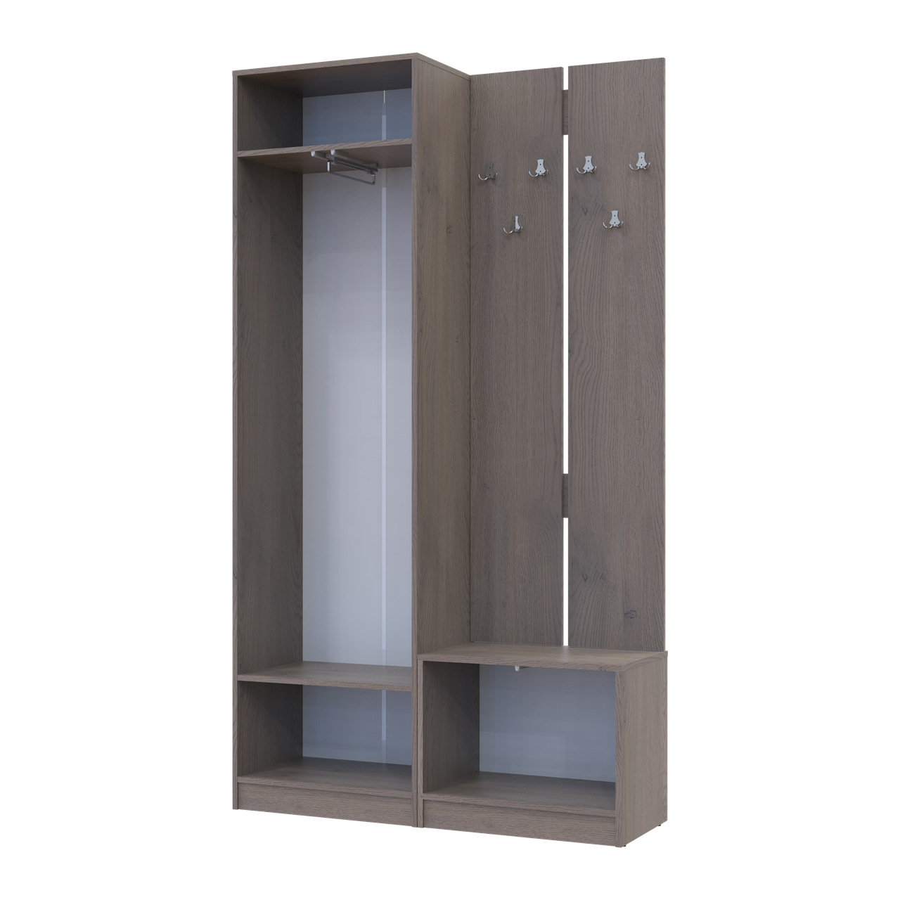 Передпокій Doros Сола 1+3 Канноло/Кашемір ДСП 120х40х215 (42005233) 3