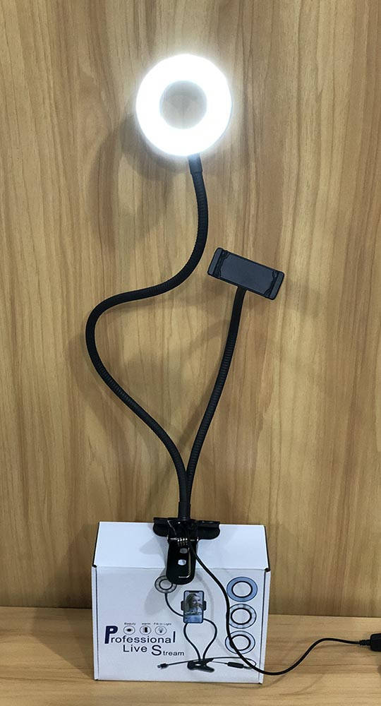 

Набір блогера 2в1: гнучкий штатив на прищіпці з Led кільцем і тримачем для телефона