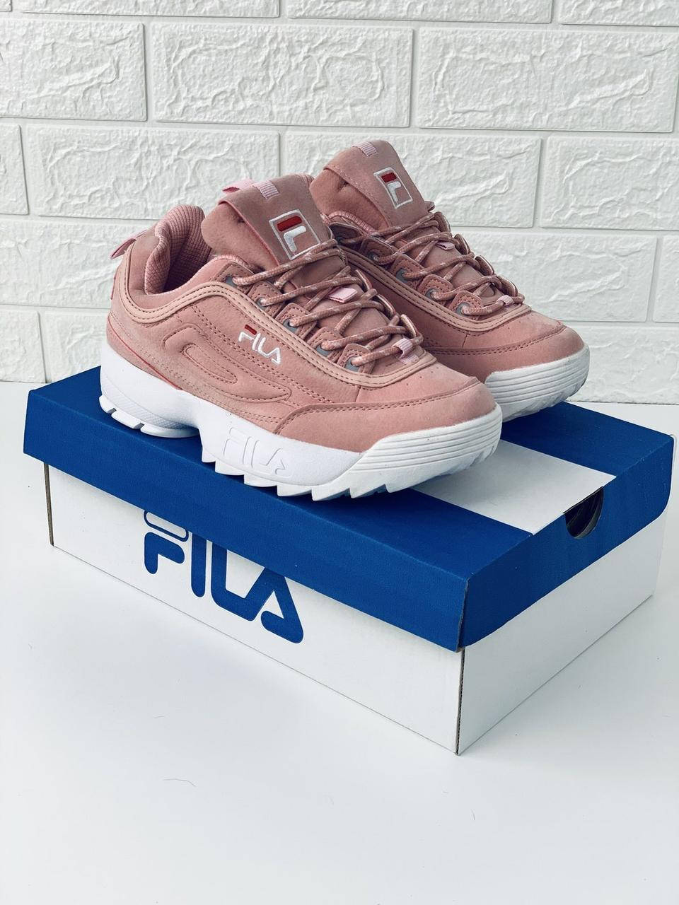 

Кроссовки fila замш fila розовые філа кросівки кросовки женские фила 38,39,40 38, Розовый