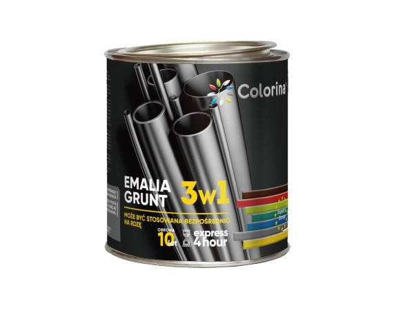 

Эмаль-грунт "3в1" Colorina черная (RAL 9005) 2,5 кг