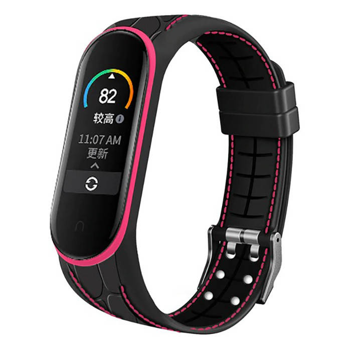 

Ремешок Bamboo Pattern для Xiaomi Mi Band 5 / 6 Rose
