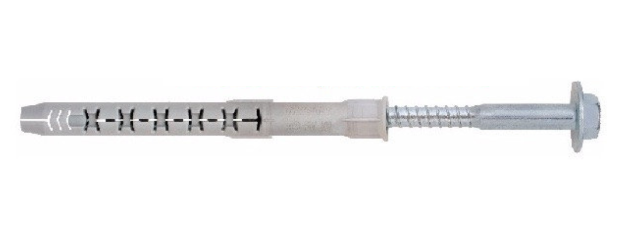 

Дюбель распорный рамный FM-Х5 10х115 мм с шурупом с шестигранной головкой и прессшайбой Friulsider