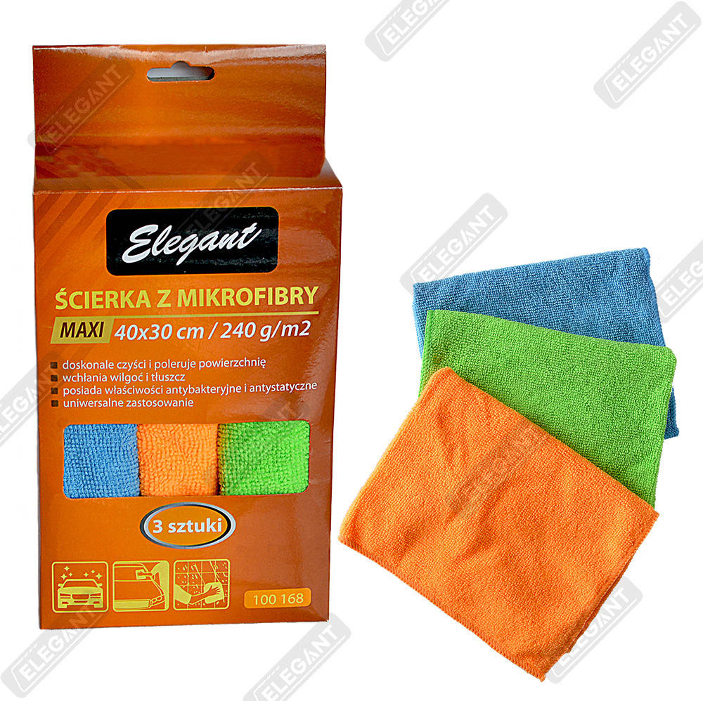 

Набор салфеток из микрофибры 3 шт. 40*30 Elegant (EL 100 168)
