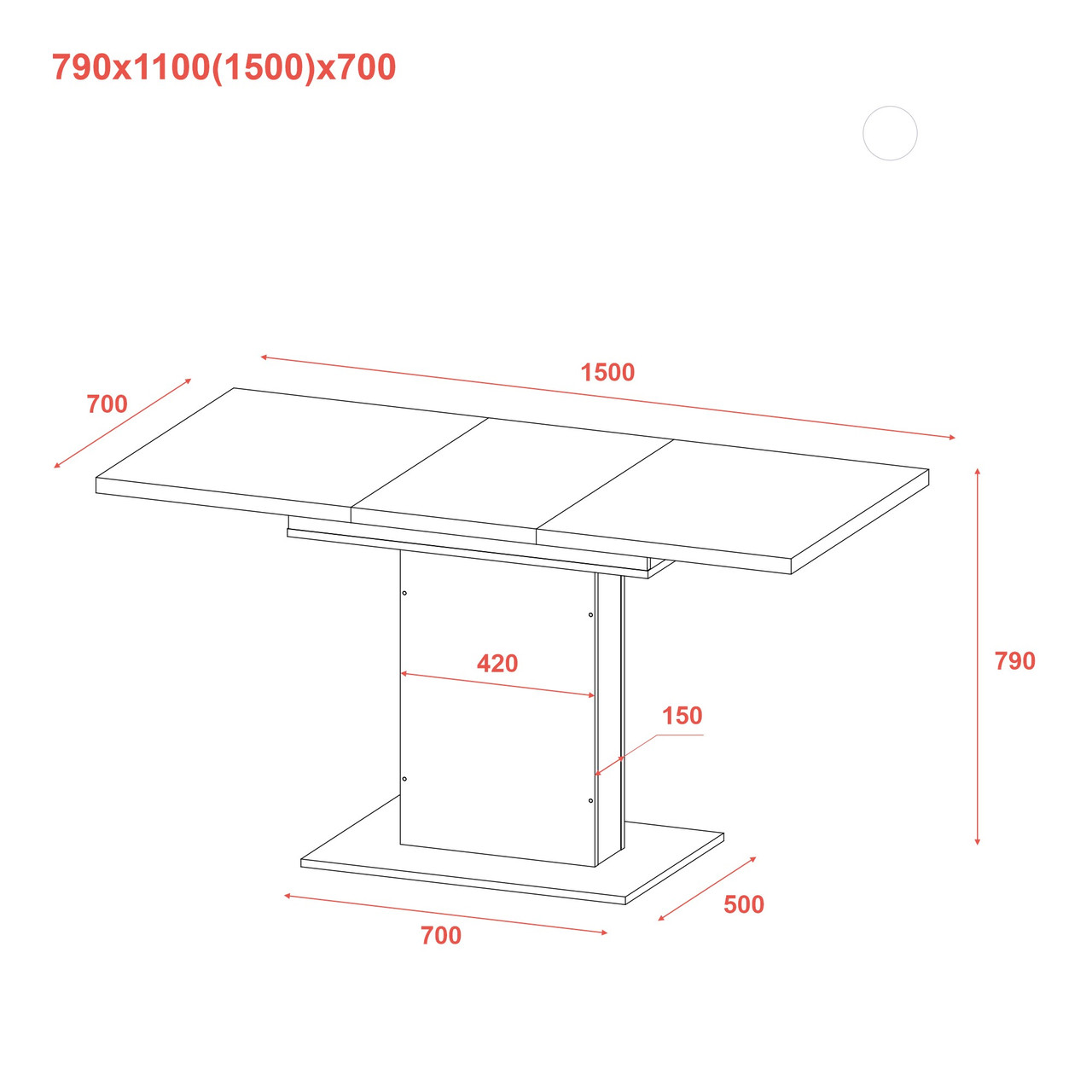 Столовий стіл Doros Бостон Сосна Натті/Графіт 150х70х79 (41516194) 3
