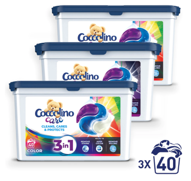 

Капсулы для стирки Coccolino Color для цветного белья 120 шт