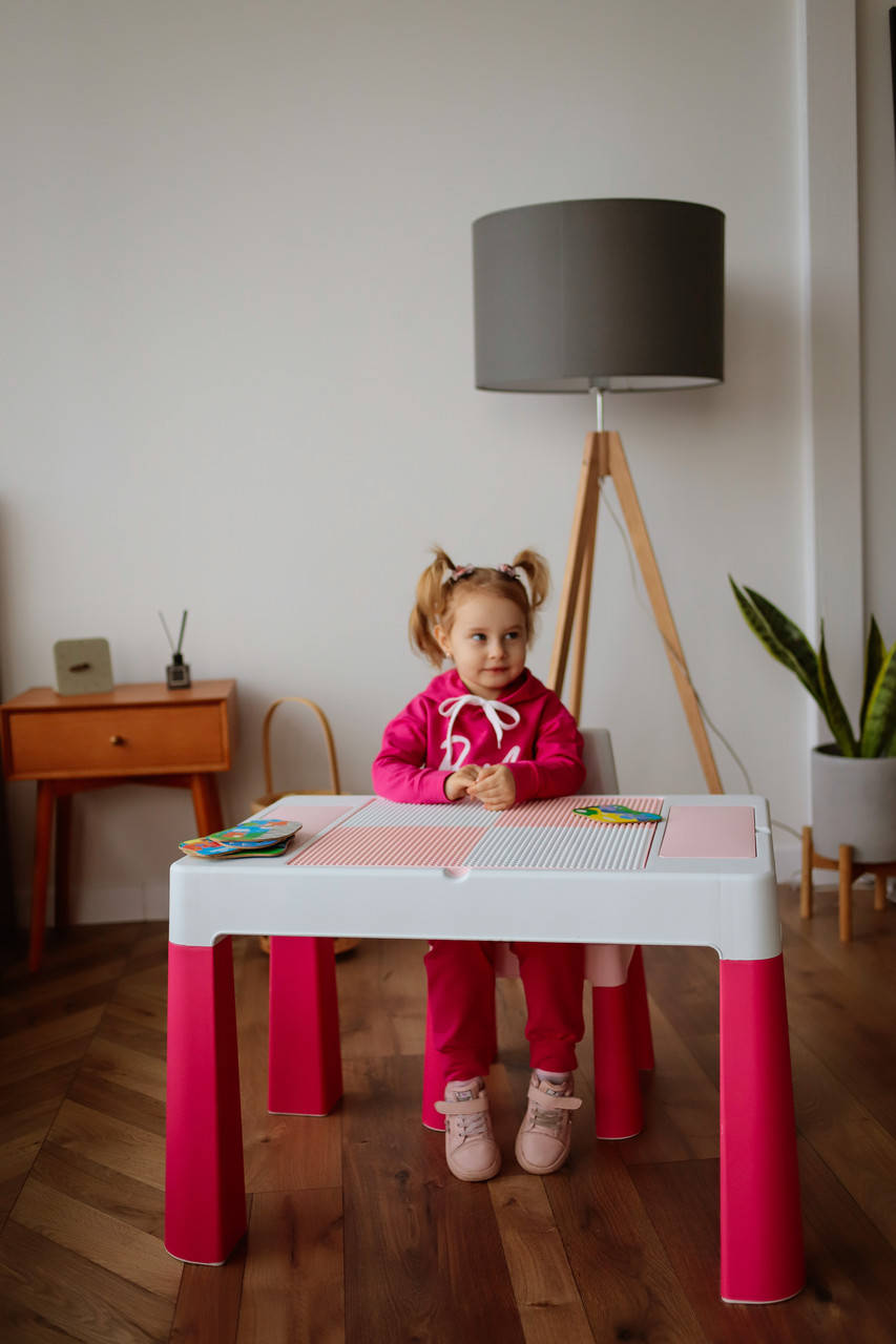 

Столик со стульчиком Tega Baby MULTIFUN Тега Мультифан, розовый