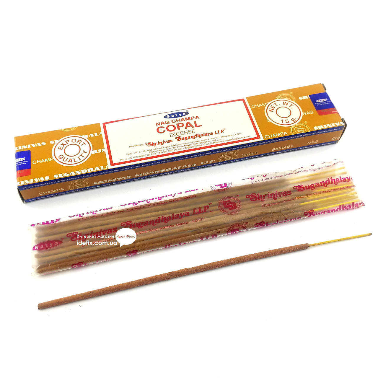 

Благовоние Copal Satya 15 грамм. Аромапалочки Янтарь (33782)
