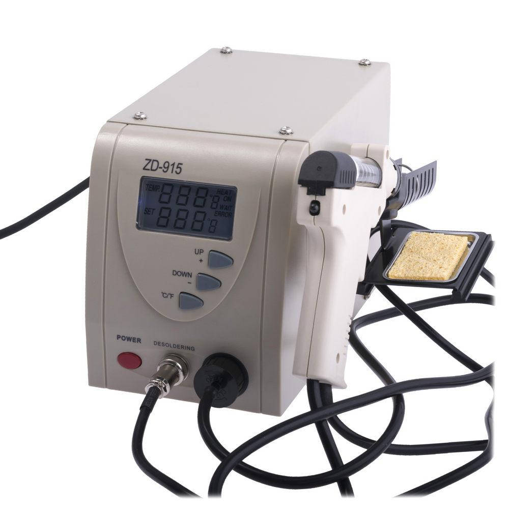 

ZD-915 Демонтажная паяльная станция, отсос припоя, 80W, 160-480°C, Zhongdi