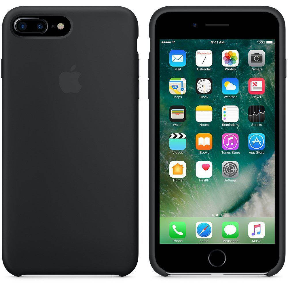 

Оригинальный силиконовый чехол для Apple iPhone 7 Plus Soft Touch серый, Темно-серый