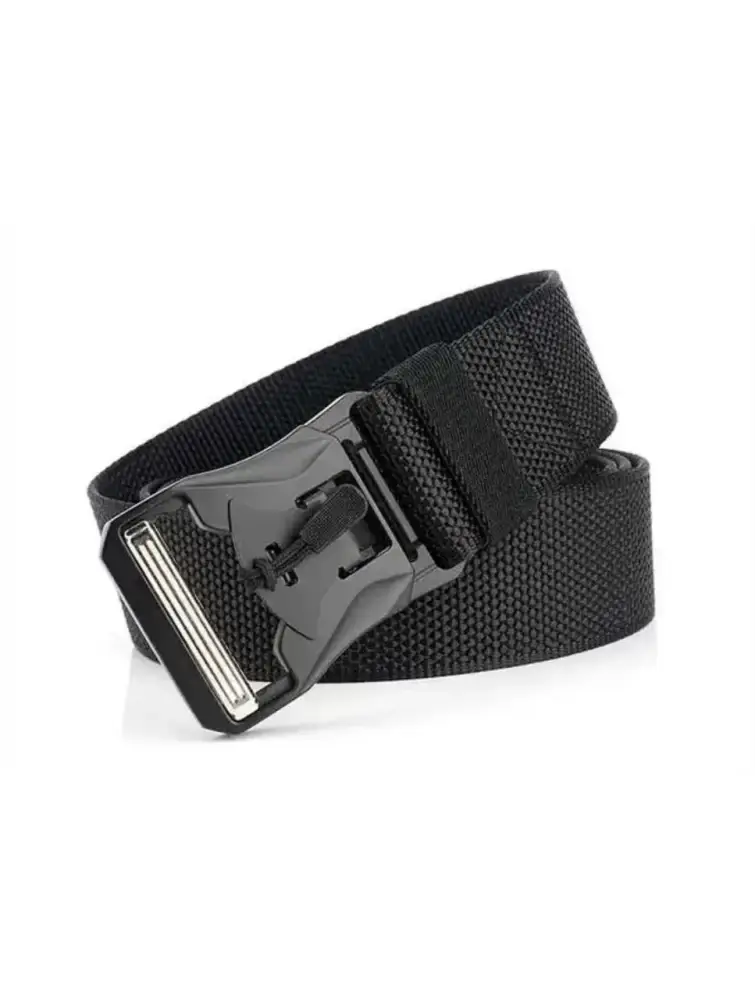 

Ремень армейский тактический чорный с магнитной металлической пряжкой, Черный