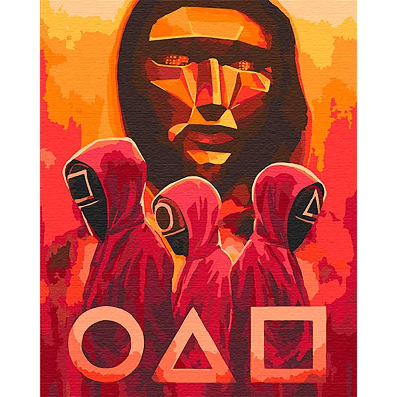 

Набор для росписи картина по номерам ArtCraft Игра в кальмара. Солдаты 40*50 см