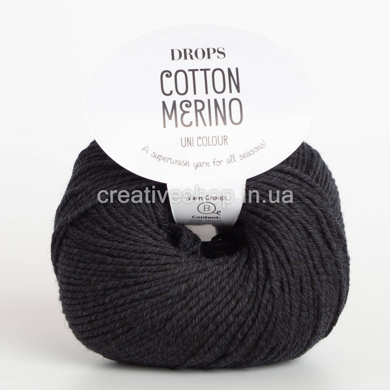 

Пряжа DROPS Cotton Merino (цвет 02 black)