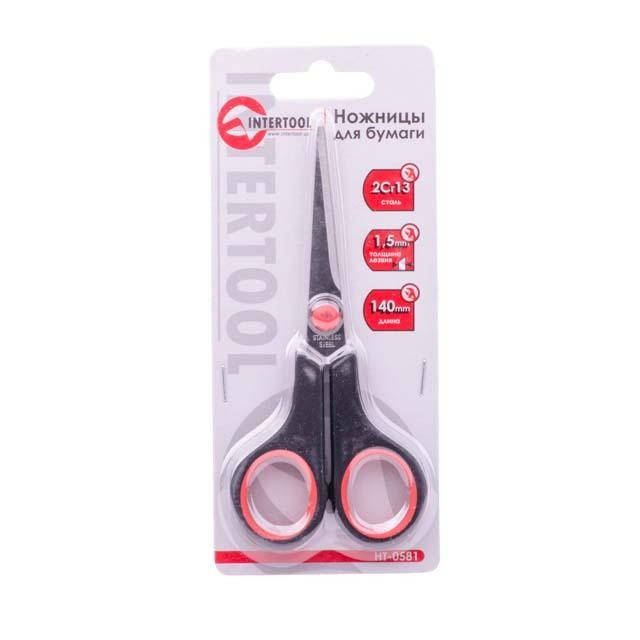 

Ножницы для бумаги 140 мм INTERTOOL HT-0581