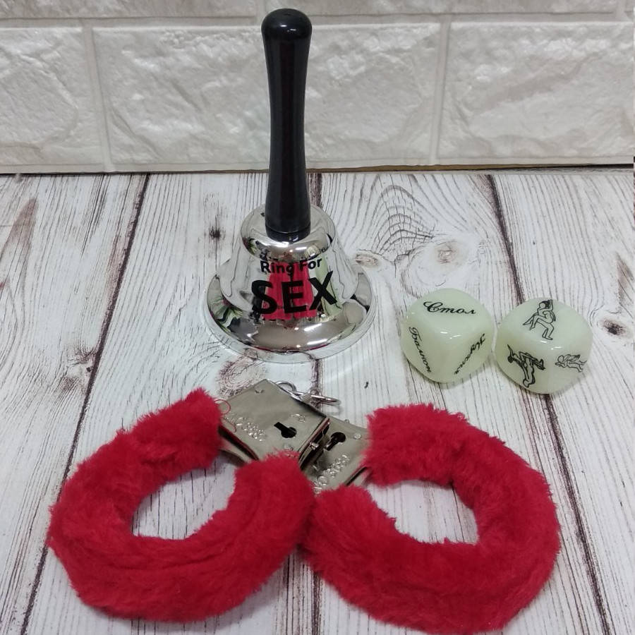 

Набор камасутра для взрослых колокольчик, кубики, наручники