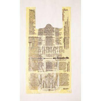 

Пакеты майка 30+16х55см/20 Газета 100шт, Бежевый