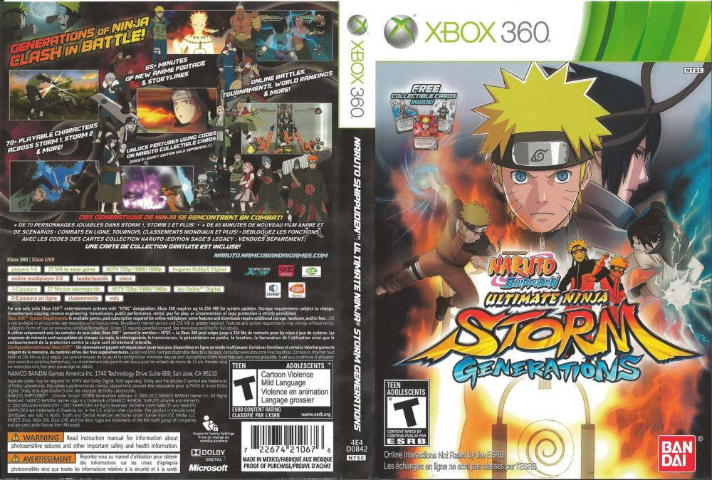 

Игра для игровой консоли Xbox 360, Naruto Shippuden: Ultimate Ninja Storm Generations