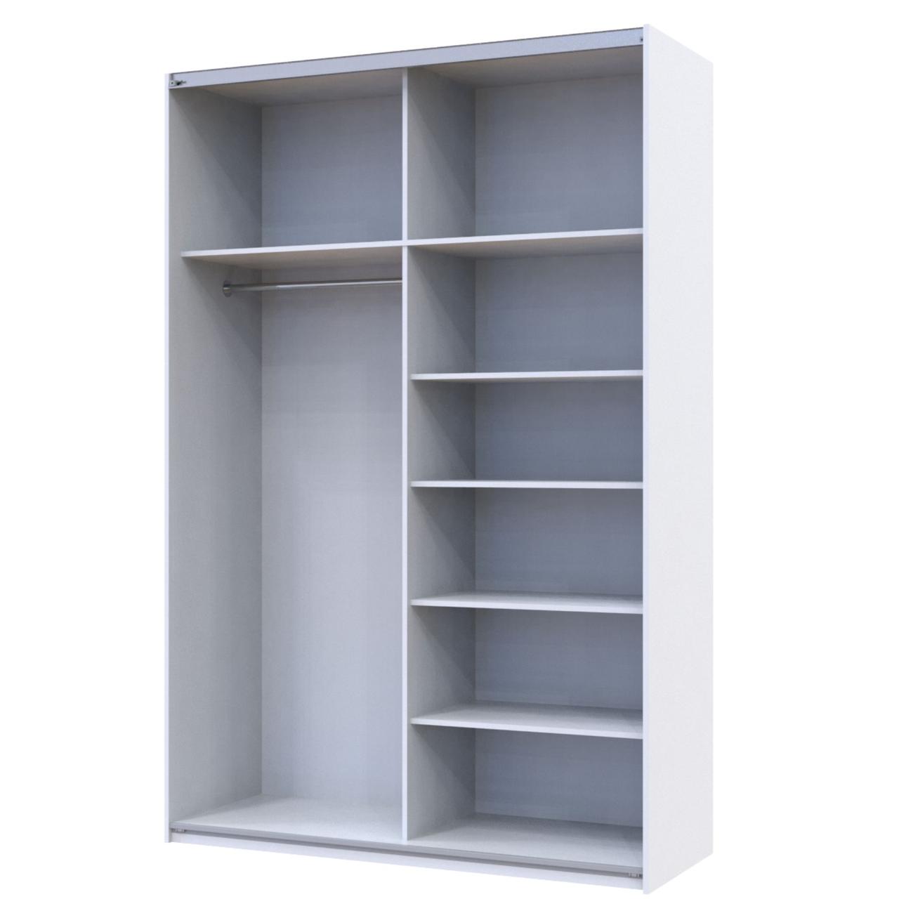 Шафа купе Doros G-Caiser Білий Графіт 2 ДСП / 3 частини 160х60х240 (42005087) 2