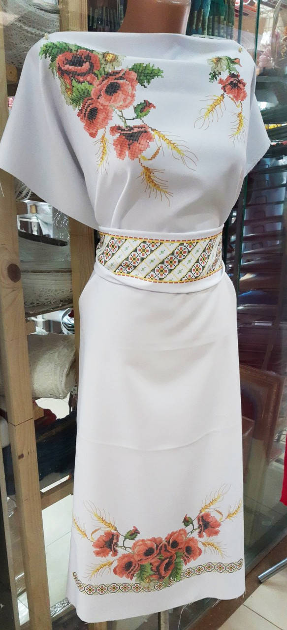 

Заготовка под женское платье Маки. Ткань - габардин