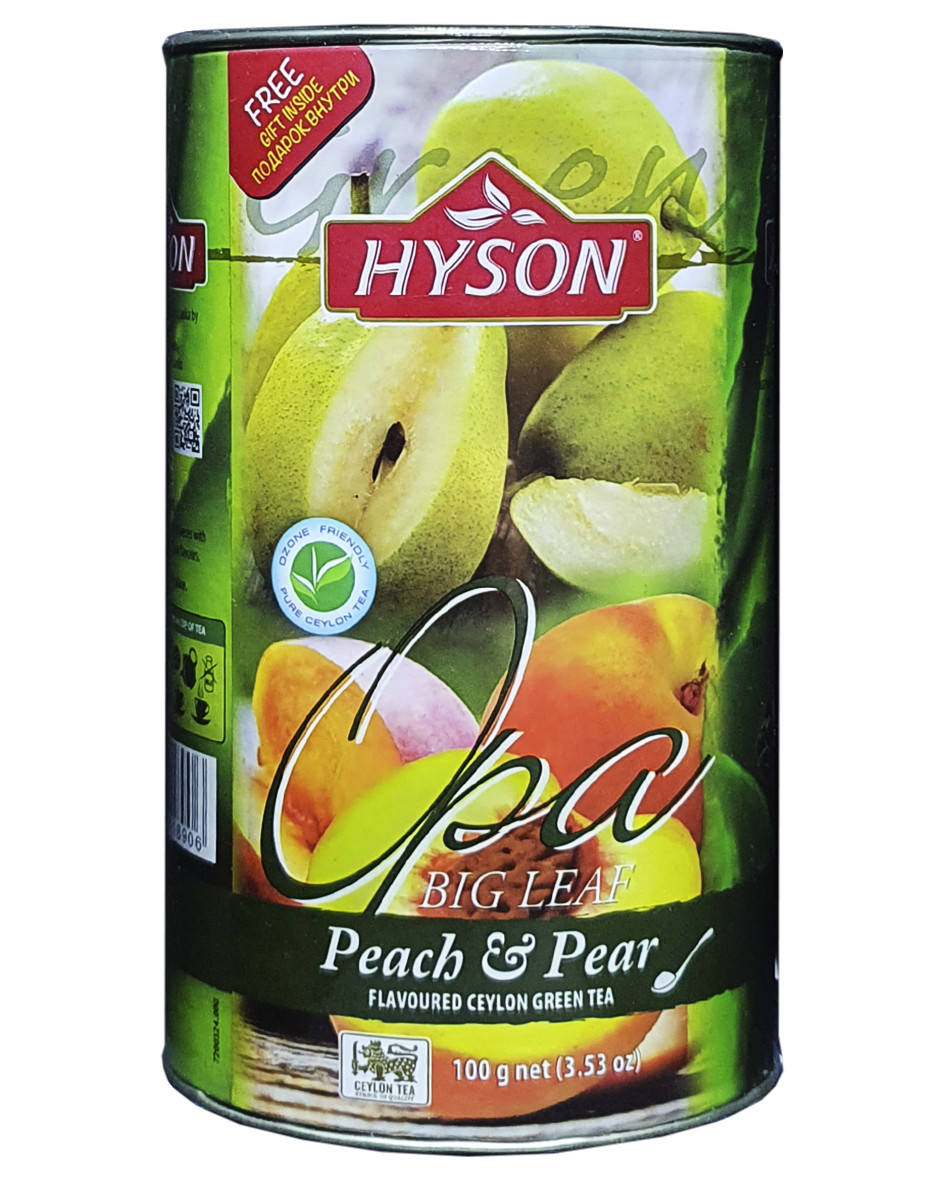 

Чай зелений з ароматом персика і груші Hyson Peach & Pear 100 г (53480)