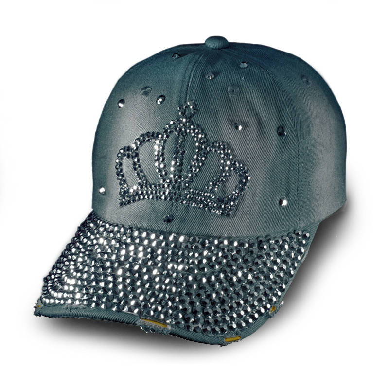 

Женская джинсовая бейсболка Корона, кепка Denim, Голубой