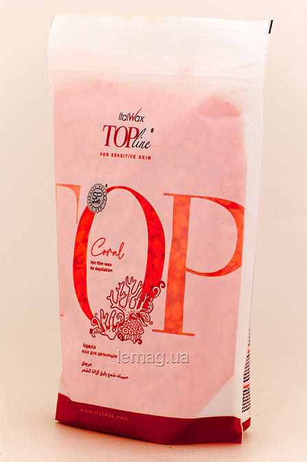 

ItalWax Воск пленочный в гранулах TOP Formula CORAL, 750 г - Коралл