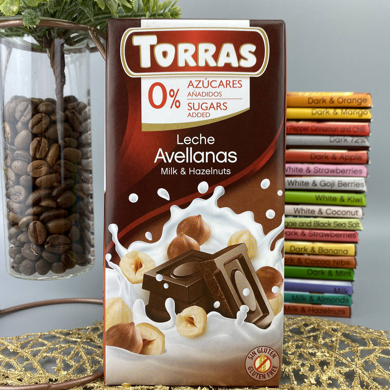 

Шоколад без сахара и глютена молочный с лесным орехом Торрас Torras 0% 75 г
